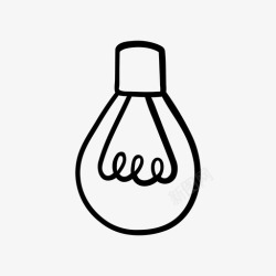 球体素描灯泡球体手绘图标高清图片