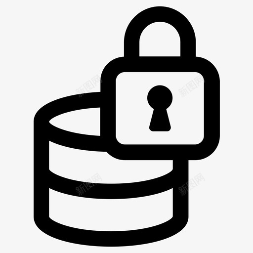 隐私数据锁图标svg_新图网 https://ixintu.com 存储 安全 数据 锁 隐私