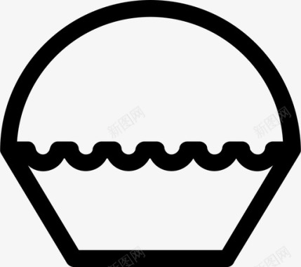 松饼面包店早餐图标图标