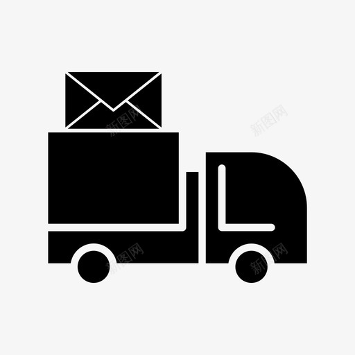 货车送货货物运输图标svg_新图网 https://ixintu.com 商业营销 货物 货车送货 车辆 运输