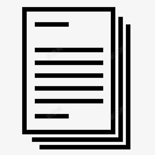 纸张档案合同图标svg_新图网 https://ixintu.com 写作 合同 教育 文件 档案 纸张