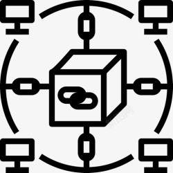 blockchainNetworkBlockchain29线性图标高清图片