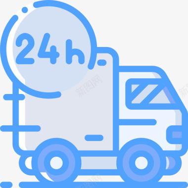 送货车邮政服务4蓝色图标图标