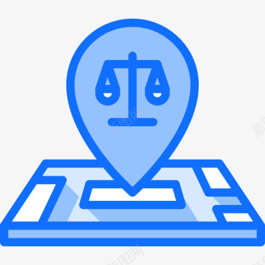 法庭法律12蓝色图标图标