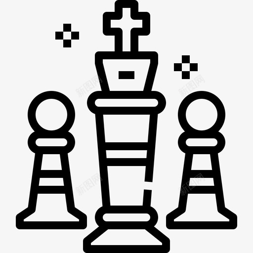 象棋赌博管理图标svg_新图网 https://ixintu.com 战略 管理 计划 象棋 赌博