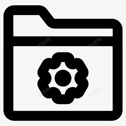 文件夹设置自动化文件图标svg_新图网 https://ixintu.com 文件 文件夹设置 管理 自动化 设备