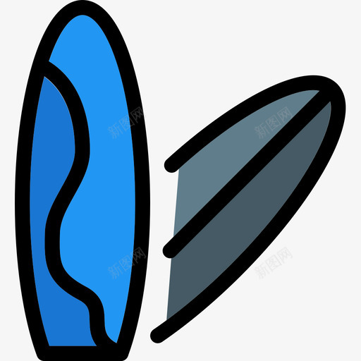 冲浪板旅游和旅游2线性颜色图标svg_新图网 https://ixintu.com 冲浪板 旅游 线性 颜色
