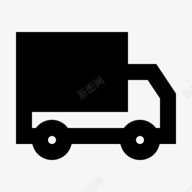 送货车运输字形24像素图标图标