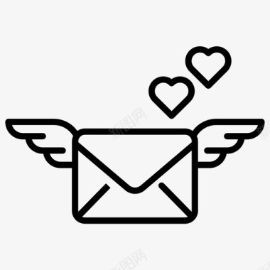 爱电子邮件按摩图标图标