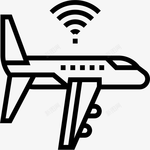 飞机机场74直线图标svg_新图网 https://ixintu.com 机场74 直线 飞机
