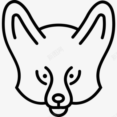 芬内克狐狸动物土狼图标图标