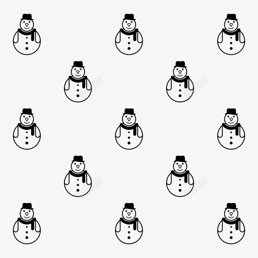 图案几何图案雪人图标svg_新图网 https://ixintu.com 几何 图案 瓷砖 雪人