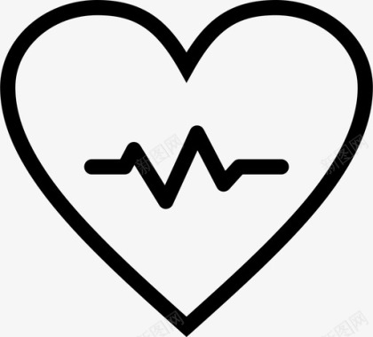 心脏心跳保健图标图标