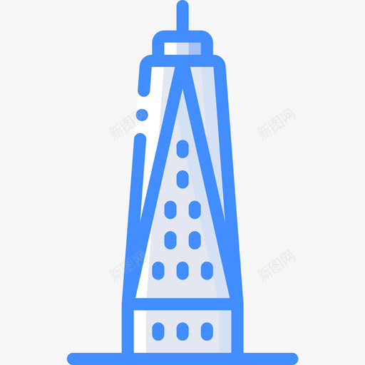 世界贸易中心地标和纪念碑4蓝色图标svg_新图网 https://ixintu.com 世界贸易中心 地标和纪念碑4 蓝色