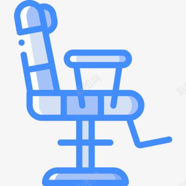 椅子发廊7蓝色图标图标