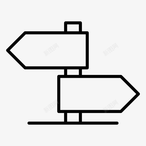路标指示位置图标svg_新图网 https://ixintu.com 位置 地图 指示 路标