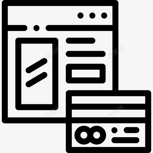 付款零售14直线图标svg_新图网 https://ixintu.com 付款 直线 零售