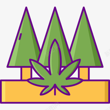 游击队大麻4直线颜色图标图标