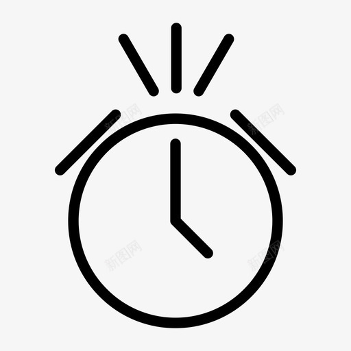 闹钟钟台钟图标svg_新图网 https://ixintu.com 台钟 时间 闹钟