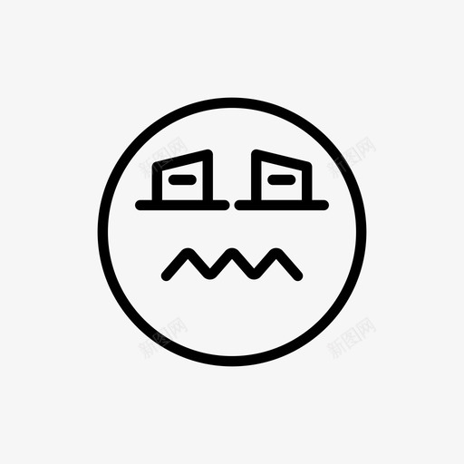 担心表情喜怒无常图标svg_新图网 https://ixintu.com 喜怒无常 担心 紧张 表情