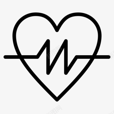 心电图医疗保健心脏图标图标