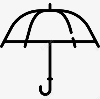 雨伞感恩节44直线型图标图标