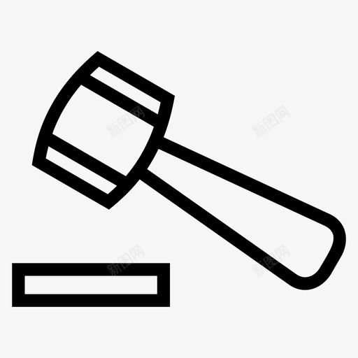 法律拍卖犯罪图标svg_新图网 https://ixintu.com 拍卖 木槌 正义 法律 犯罪 锤子