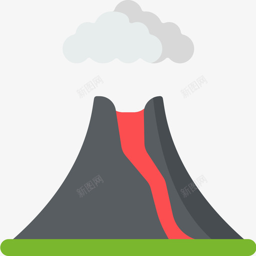 火山自然灾害23平坦图标svg_新图网 https://ixintu.com 平坦 火山 自然灾害23