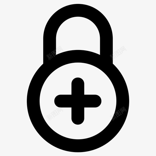 挂锁加加锁图标svg_新图网 https://ixintu.com 加锁 挂锁