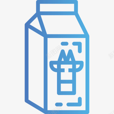 牛奶超市24梯度图标图标