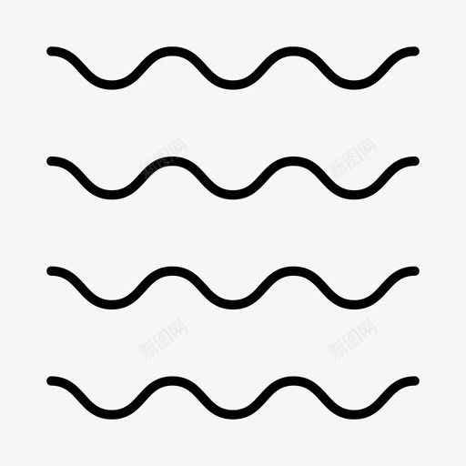 波浪线线条图案图标svg_新图网 https://ixintu.com 图案 曲线 波浪 线条