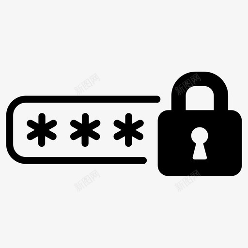 密码锁pin码图标svg_新图网 https://ixintu.com pin 保护 密码