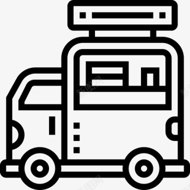 快餐运输和车辆1直线型图标图标