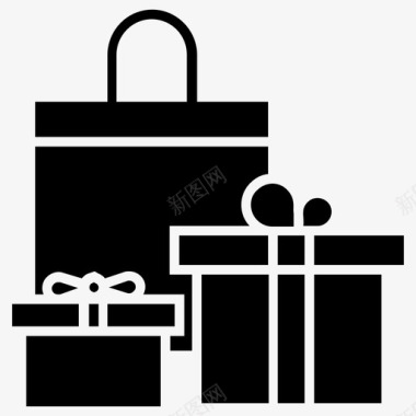 购物购买礼品图标图标