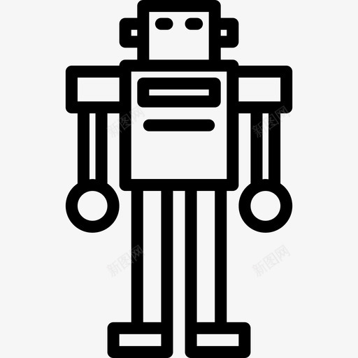 机器人玩具7线性图标svg_新图网 https://ixintu.com 机器人 玩具 线性