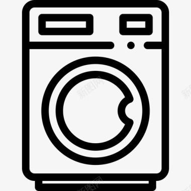 洗衣机电子53线性图标图标
