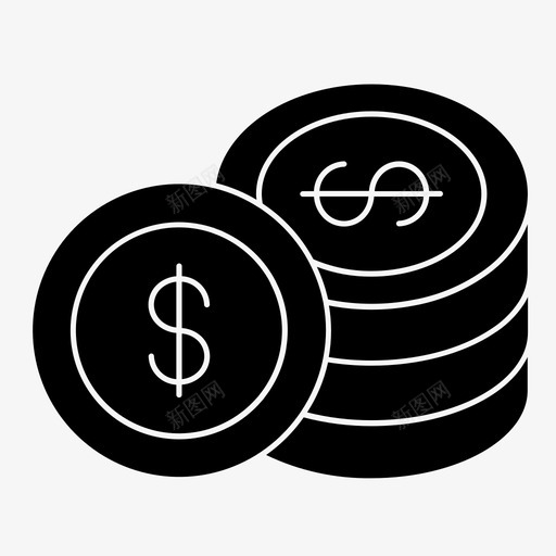 硬币商业教育图标svg_新图网 https://ixintu.com 商业 教育 硬币 货币 铭文