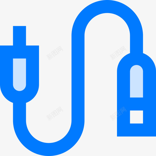 电缆pc组件9蓝色图标svg_新图网 https://ixintu.com pc 电缆 组件 蓝色
