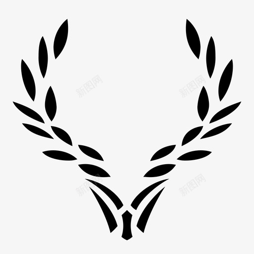 桂冠胜利图标svg_新图网 https://ixintu.com 桂冠 胜利