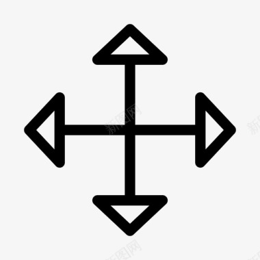 十字路口箭头方向图标图标