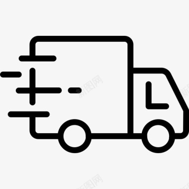 卡车货物交货图标图标