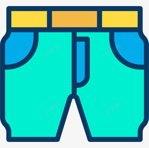 短裤衣服和时尚5线性颜色图标svg_新图网 https://ixintu.com 时尚 短裤 线性 衣服 颜色