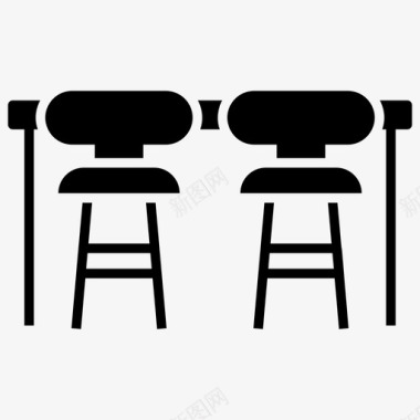 餐桌椅子餐椅图标图标