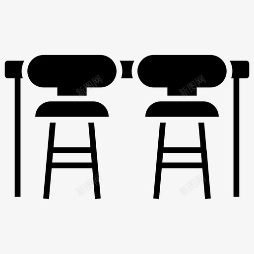 餐桌椅子餐椅图标svg_新图网 https://ixintu.com 图标 室内设计 家具 整套 椅子 雕纹 餐厅 餐桌 餐椅