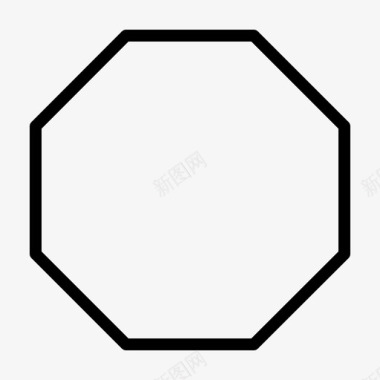 八角形几何形形状图标图标