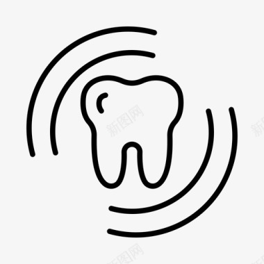 牙痛蛀牙健康图标图标