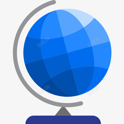 地球仪导航12平面图标svg_新图网 https://ixintu.com 地球仪 导航 平面