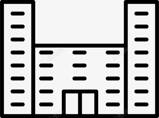 塔建筑物城市图标图标