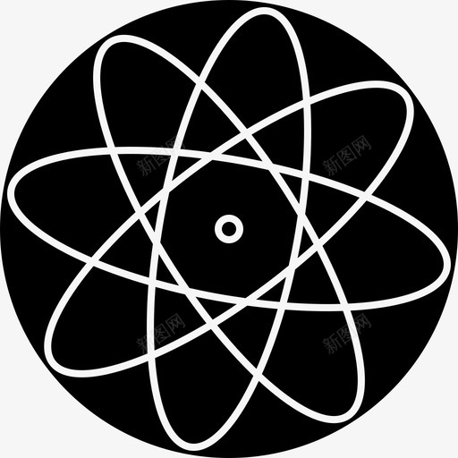 原子化学粒子图标svg_新图网 https://ixintu.com 分子 化学 医学 原子 固体 物理 科学 粒子