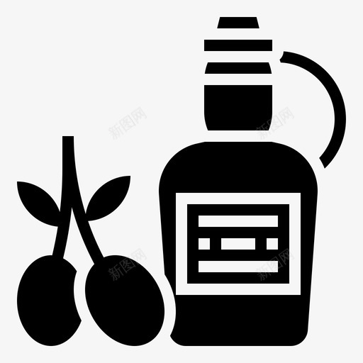橄榄油瓶子美食家图标svg_新图网 https://ixintu.com 健康 橄榄油 瓶子 符号 美食家 西班牙